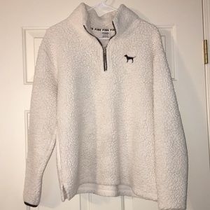 Pink white fuzzy jacket